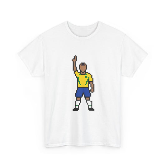 Pixel Soccer Player T-Shirt — Retro 8-Bit Football Graphic Tee