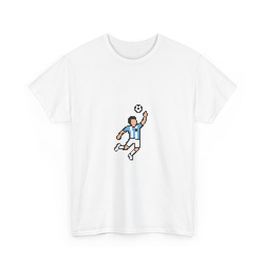 Pixel Soccer Player T‑Shirt — Retro 8‑Bit Football Graphic Tee