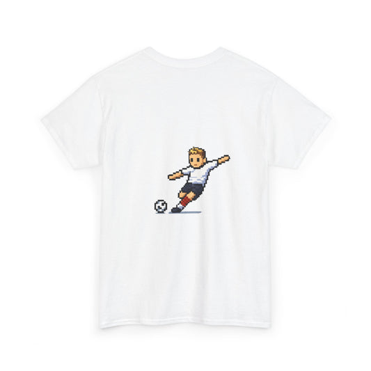 England Pixel Soccer Tee — Retro 8‑Bit Football Shirt