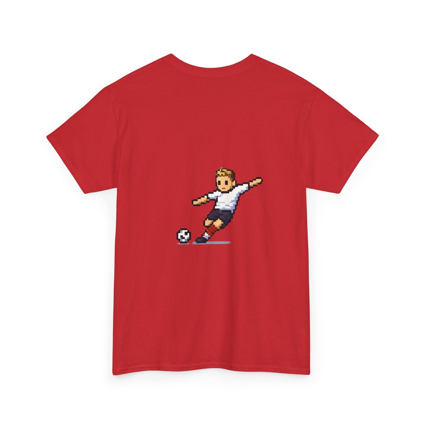 England Pixel Soccer Tee — Retro 8‑Bit Football Shirt