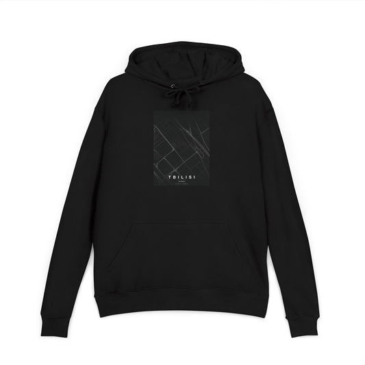 Minimalist Black Marble Hoodie - Tbilisi Streets