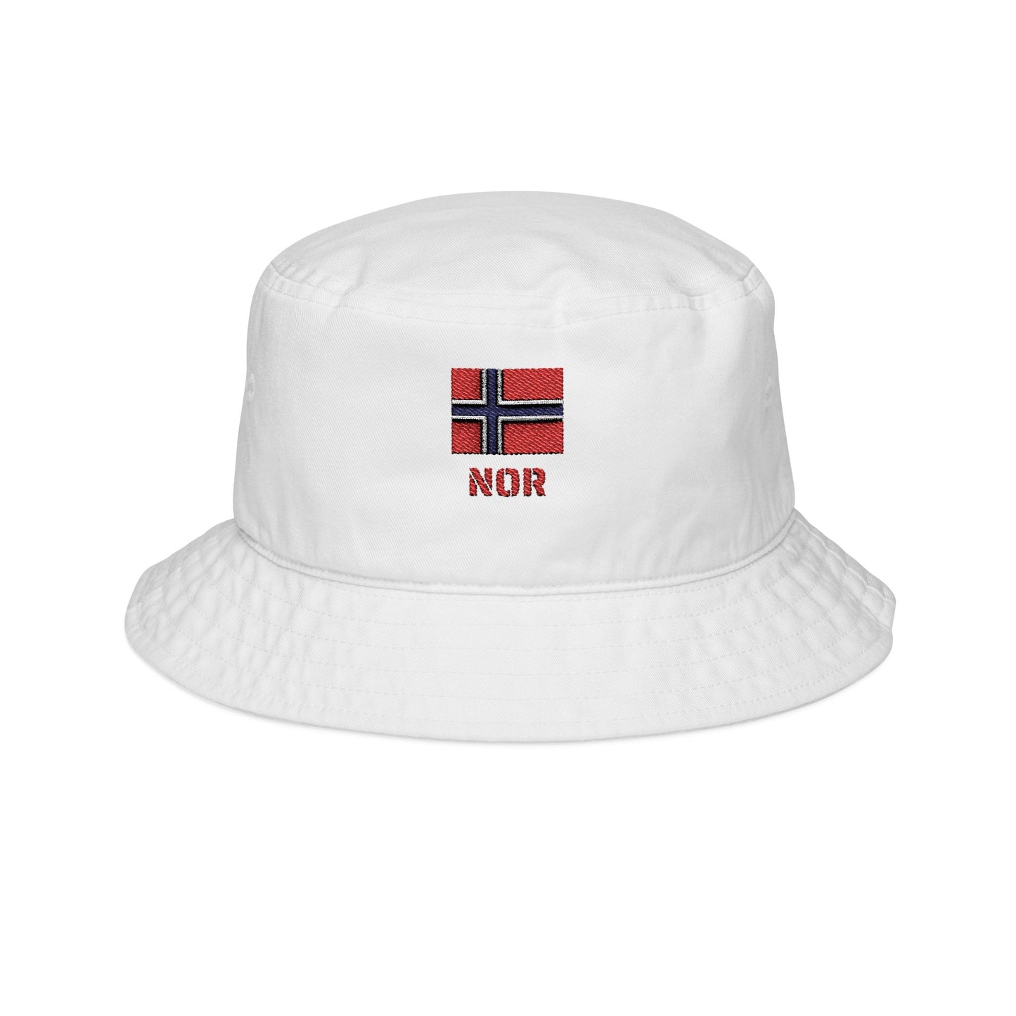 Norway Bucket Hat Embroidered — NOR Football Fan Hat