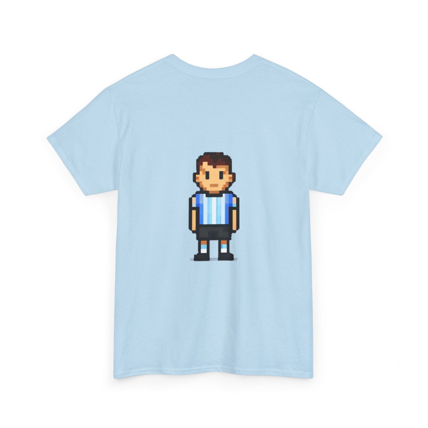 Argentina Pixel Soccer Tee — Retro 8‑Bit Football Shirt