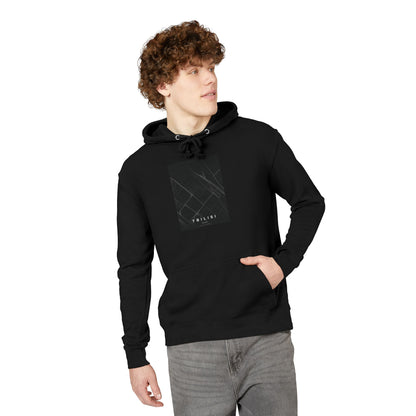 Minimalist Black Marble Hoodie - Tbilisi Streets