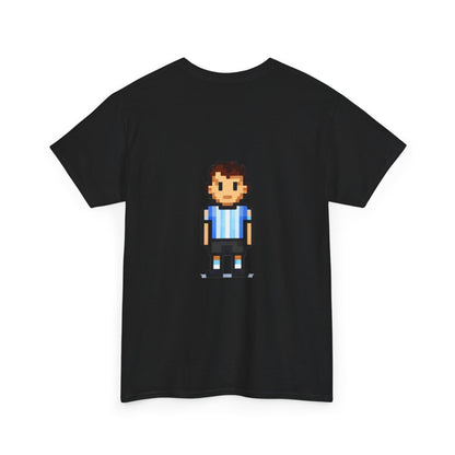 Argentina Pixel Soccer Tee — Retro 8‑Bit Football Shirt