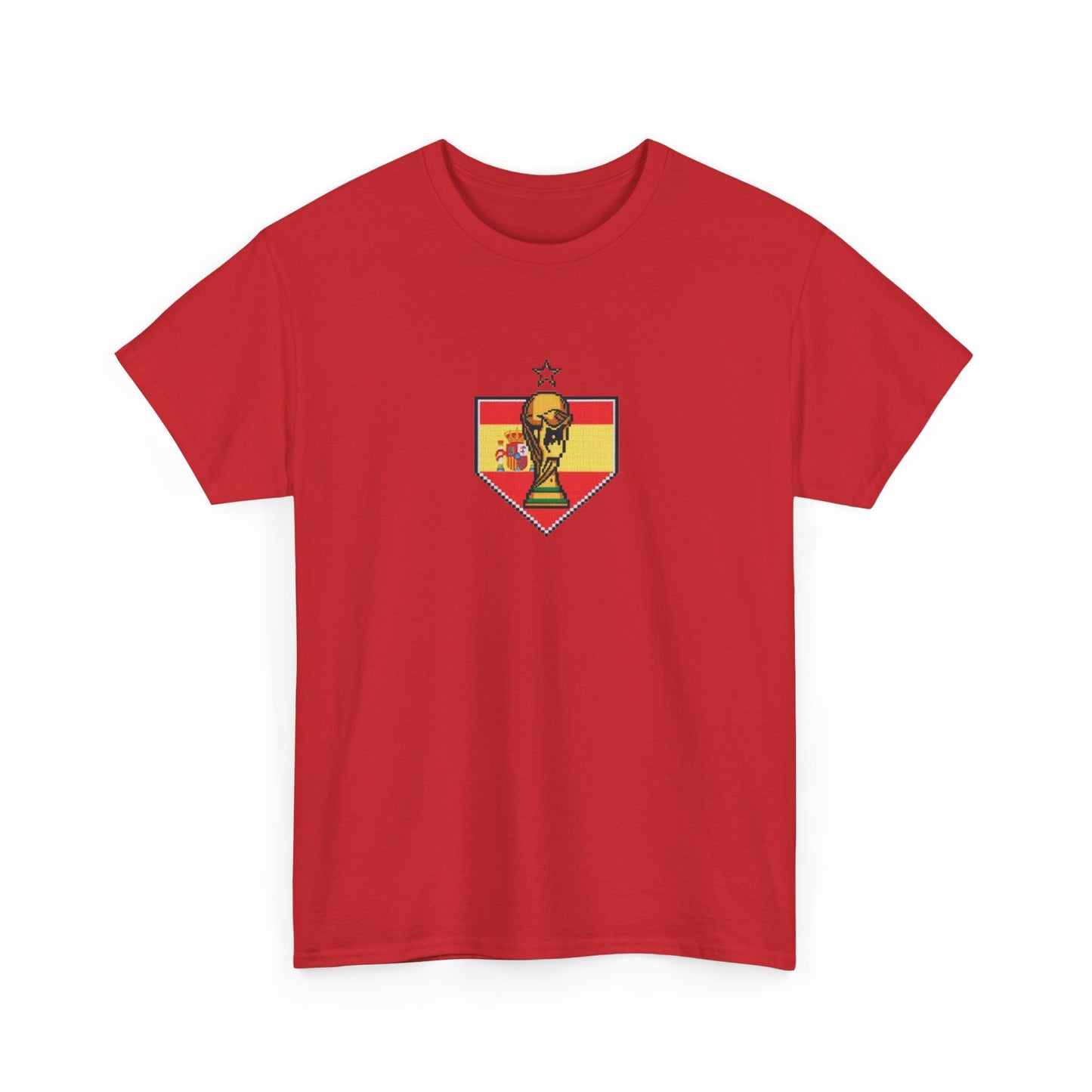 Spain Pixel Soccer Tee — Retro 8‑Bit Football Shirt