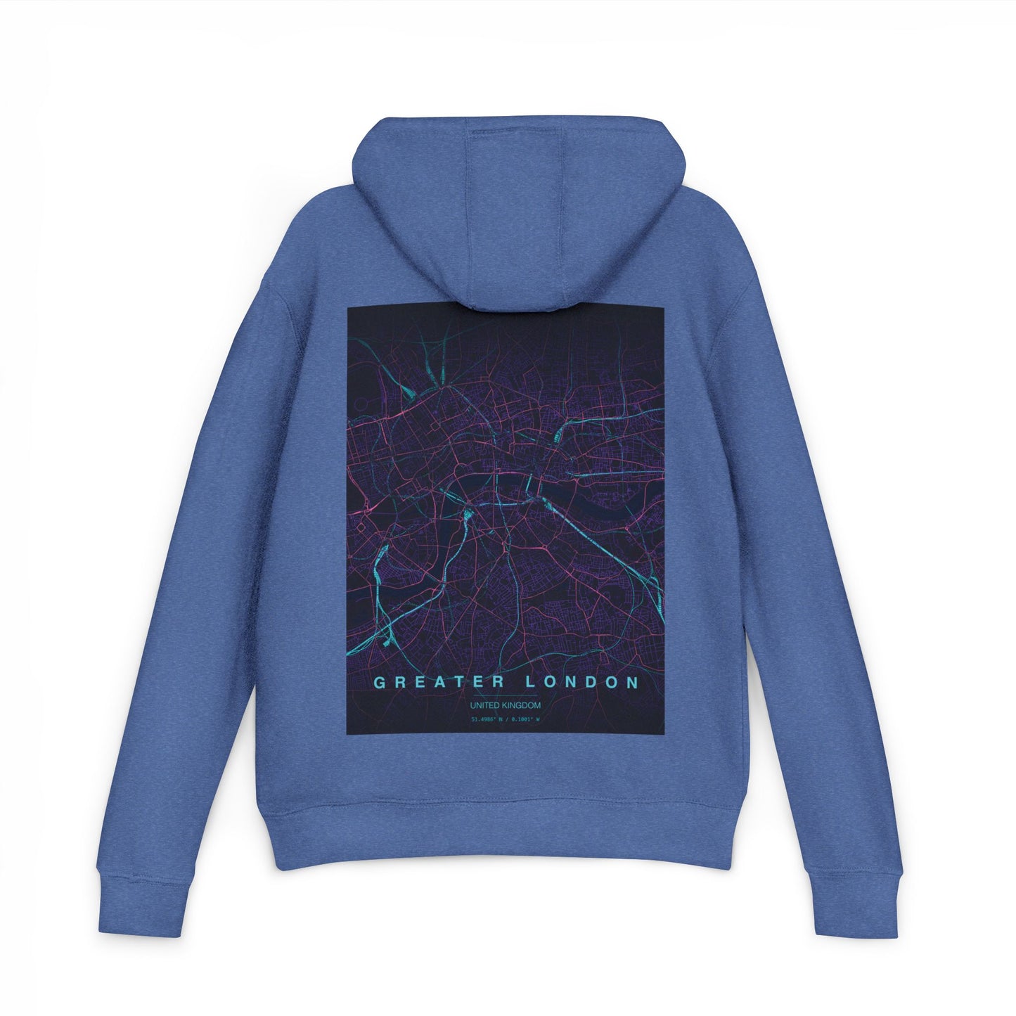 Greater London Hoodie —  Neon Map Pullover