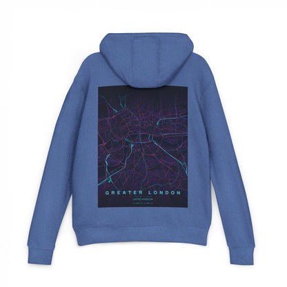 Greater London Hoodie —  Neon Map Pullover