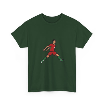 Soccer Player Graphic Tee - Retro Kicking Football Shirt