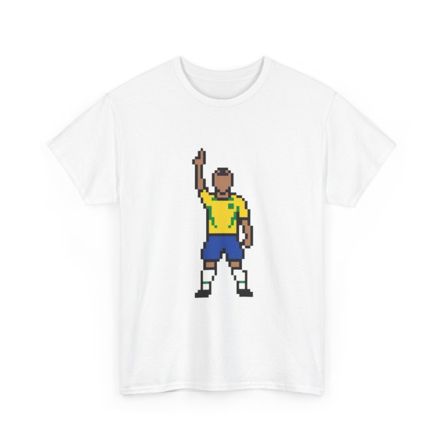 Pixel Soccer Player T-Shirt — Retro 8-Bit Football Graphic Tee