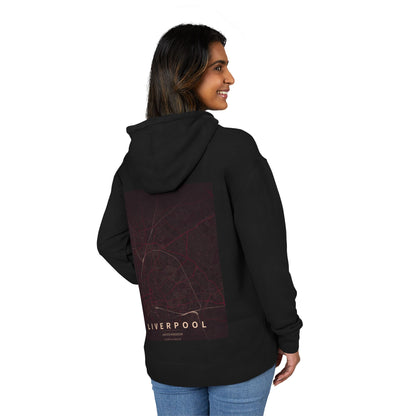 Liverpool City Map Hoodie — Minimalist Urban Map Back Graphic