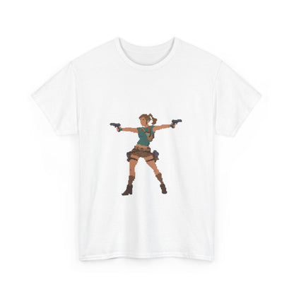 Gamer Adventurer Tee — Dual Pistol Action Graphic T-Shirt
