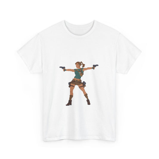 Gamer Adventurer Tee — Dual Pistol Action Graphic T-Shirt