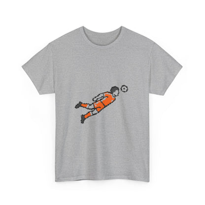 Football Flying Player T-Shirt — 8-Bit Retro Football Pixel Art Tee