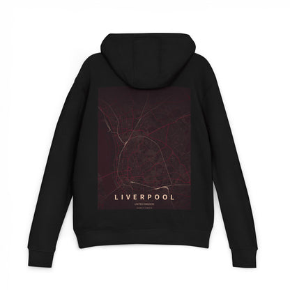 Liverpool City Map Hoodie — Minimalist Urban Map Back Graphic