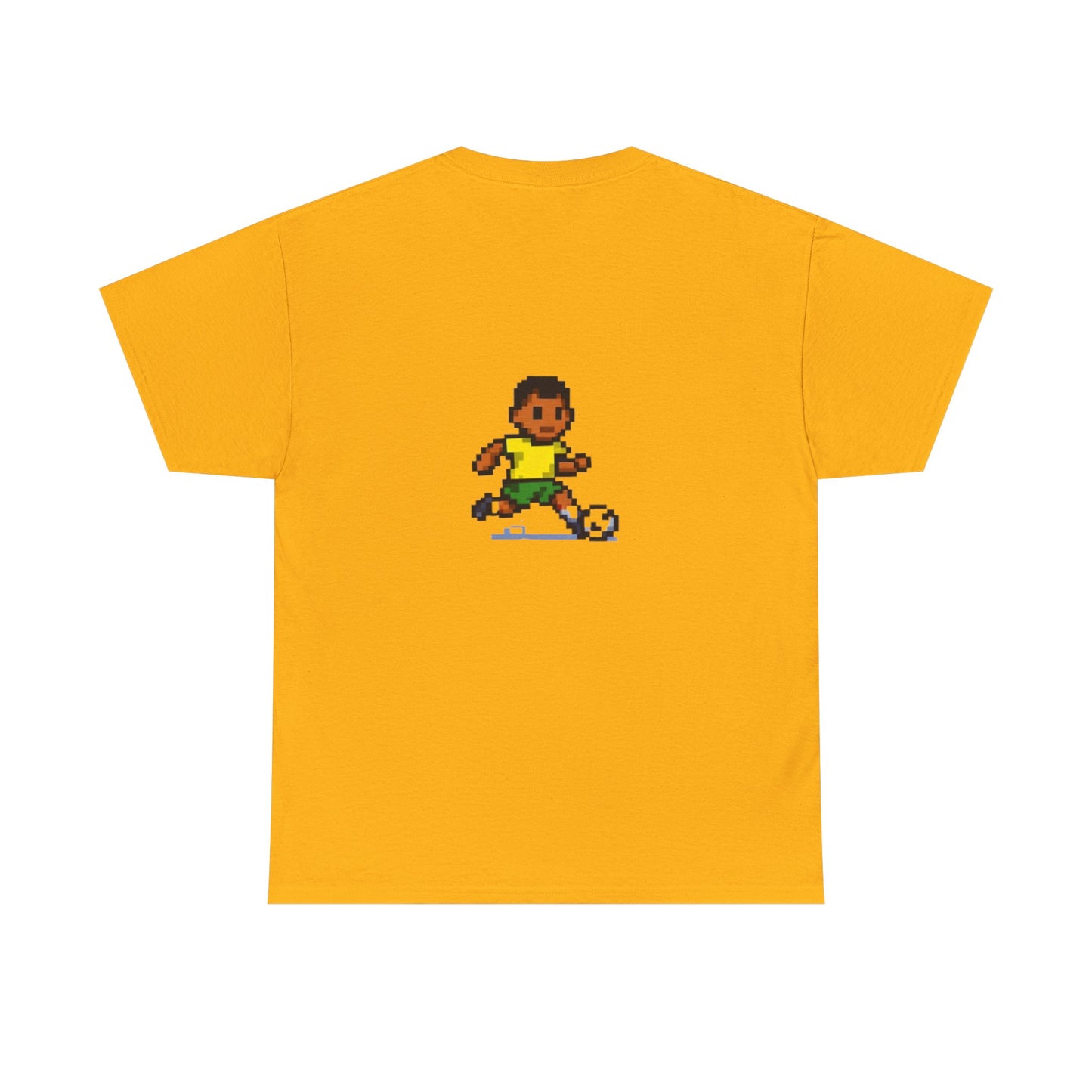 Brazil Pixel Soccer Tee — Retro 8‑Bit Football Shirt