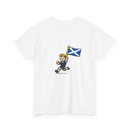 Scotland Pixel Soccer Tee — Retro 8‑Bit Football Shirt