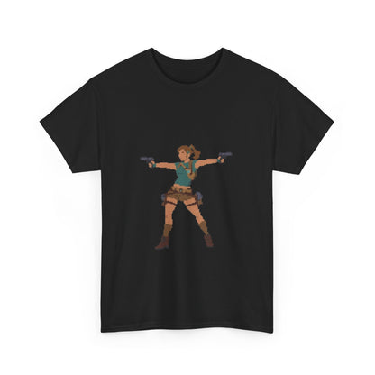 Gamer Adventurer Tee — Dual Pistol Action Graphic T-Shirt