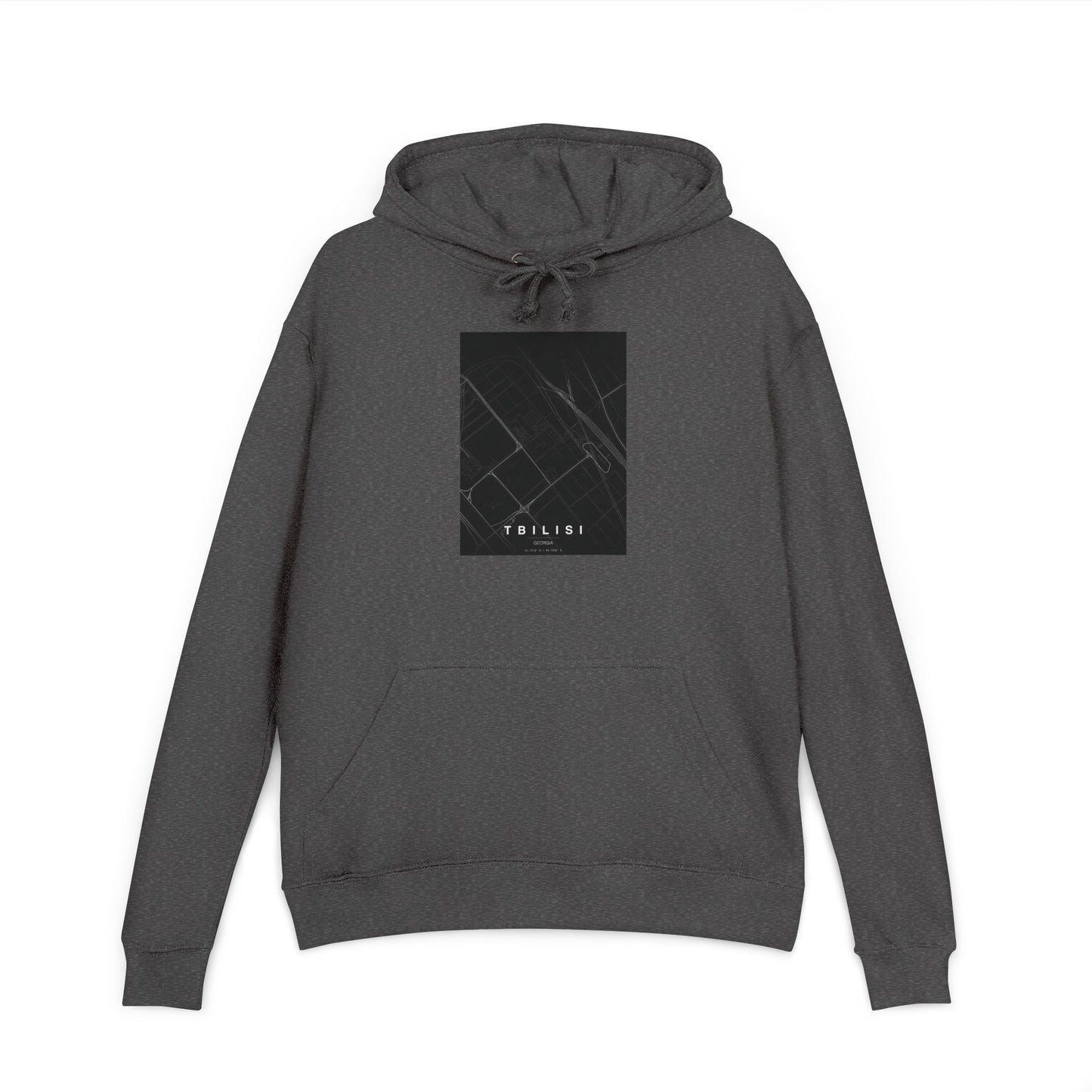 Minimalist Black Marble Hoodie - Tbilisi Streets