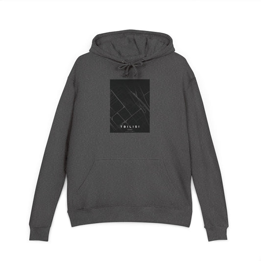 Minimalist Black Marble Hoodie - Tbilisi Streets