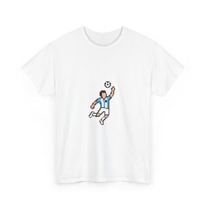 Pixel Soccer Player T‑Shirt — Retro 8‑Bit Football Graphic Tee