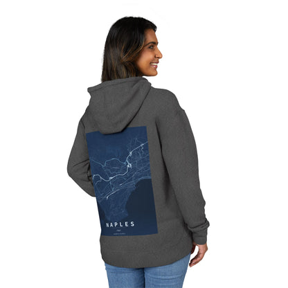 Hoodie — Naples City Map Graphic Pullover (Navy Street Map)