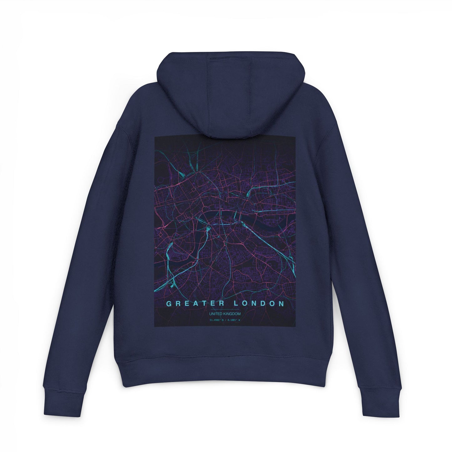 Greater London Hoodie —  Neon Map Pullover