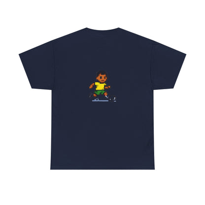 Brazil Pixel Soccer Tee — Retro 8‑Bit Football Shirt