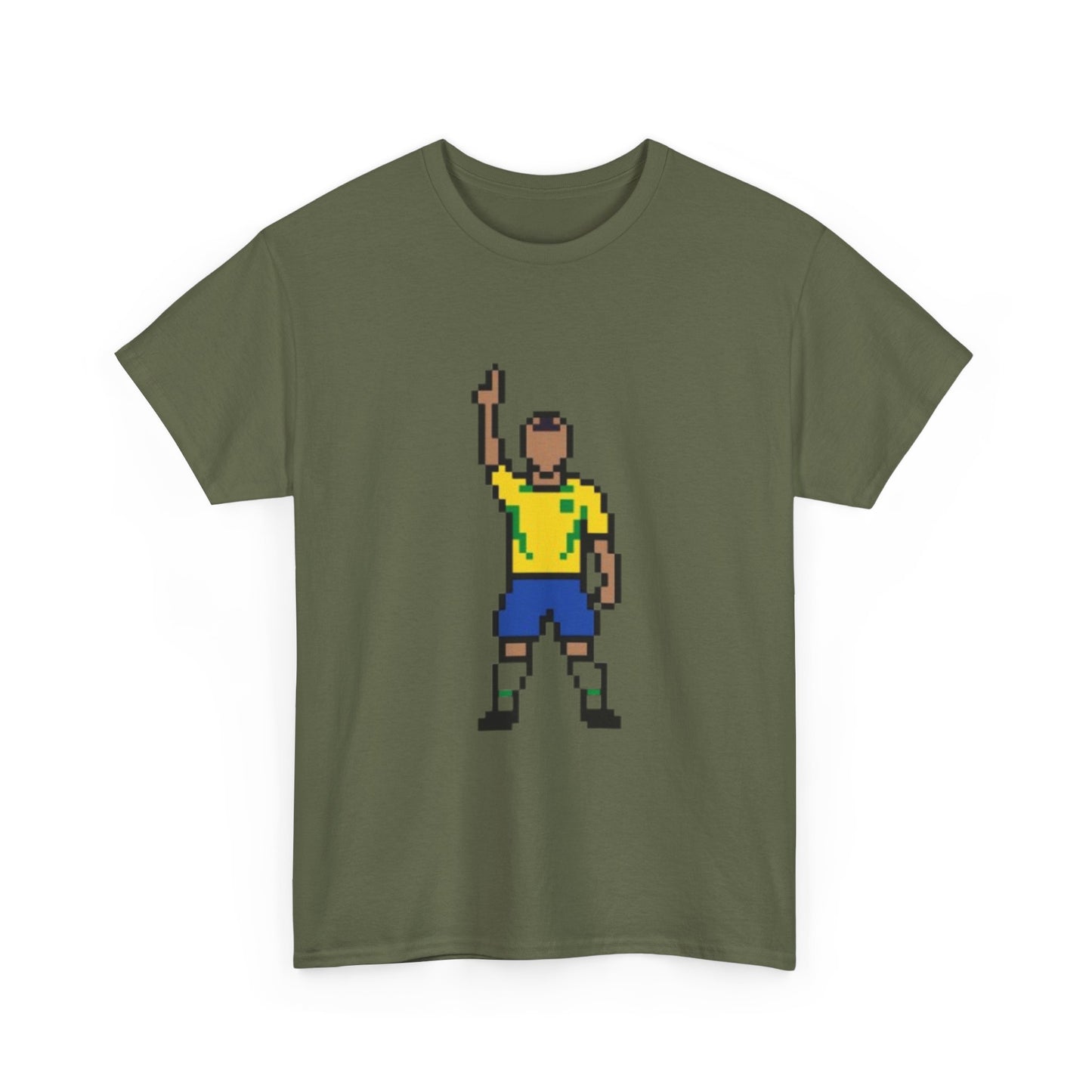 Pixel Soccer Player T-Shirt — Retro 8-Bit Football Graphic Tee