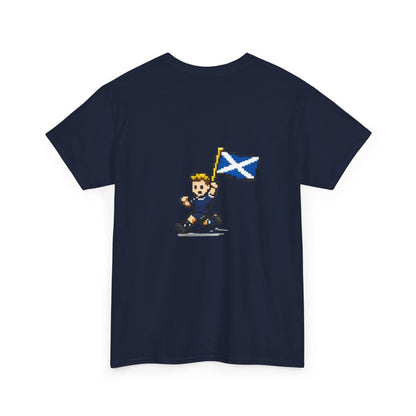 Scotland Pixel Soccer Tee — Retro 8‑Bit Football Shirt