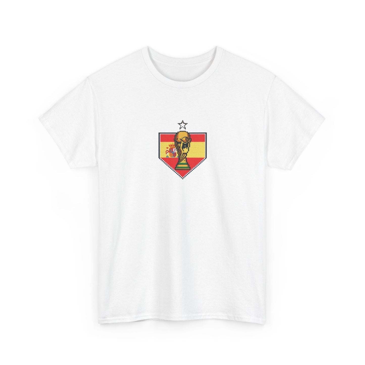 Spain Pixel Soccer Tee — Retro 8‑Bit Football Shirt