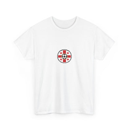 Georgia Pixel Soccer Tee — Retro 8‑Bit Football Shirt