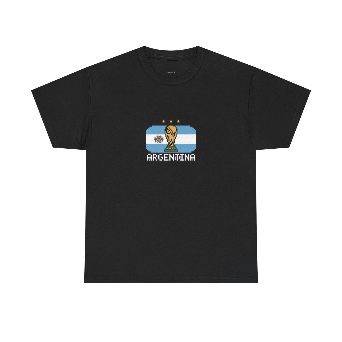 Argentina Pixel Soccer Tee — Retro 8‑Bit Football Shirt