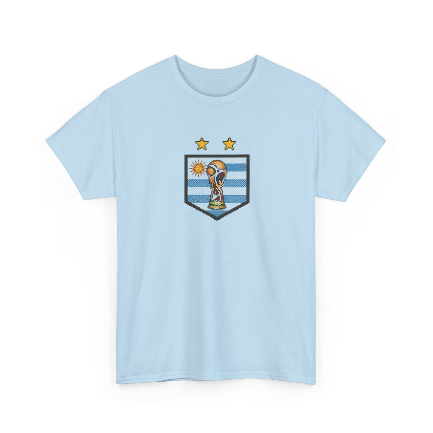 Uruguay Pixel Soccer Tee — Retro 8‑Bit Football Shirt
