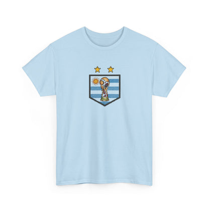 Uruguay Pixel Soccer Tee — Retro 8‑Bit Football Shirt
