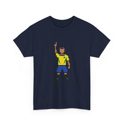 Pixel Soccer Player T-Shirt — Retro 8-Bit Football Graphic Tee