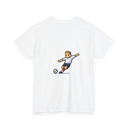 England Pixel Soccer Tee — Retro 8‑Bit Football Shirt