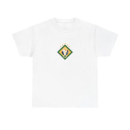 Brazil Pixel Soccer Tee — Retro 8‑Bit Football Shirt