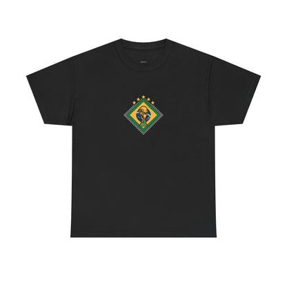 Brazil Pixel Soccer Tee — Retro 8‑Bit Football Shirt