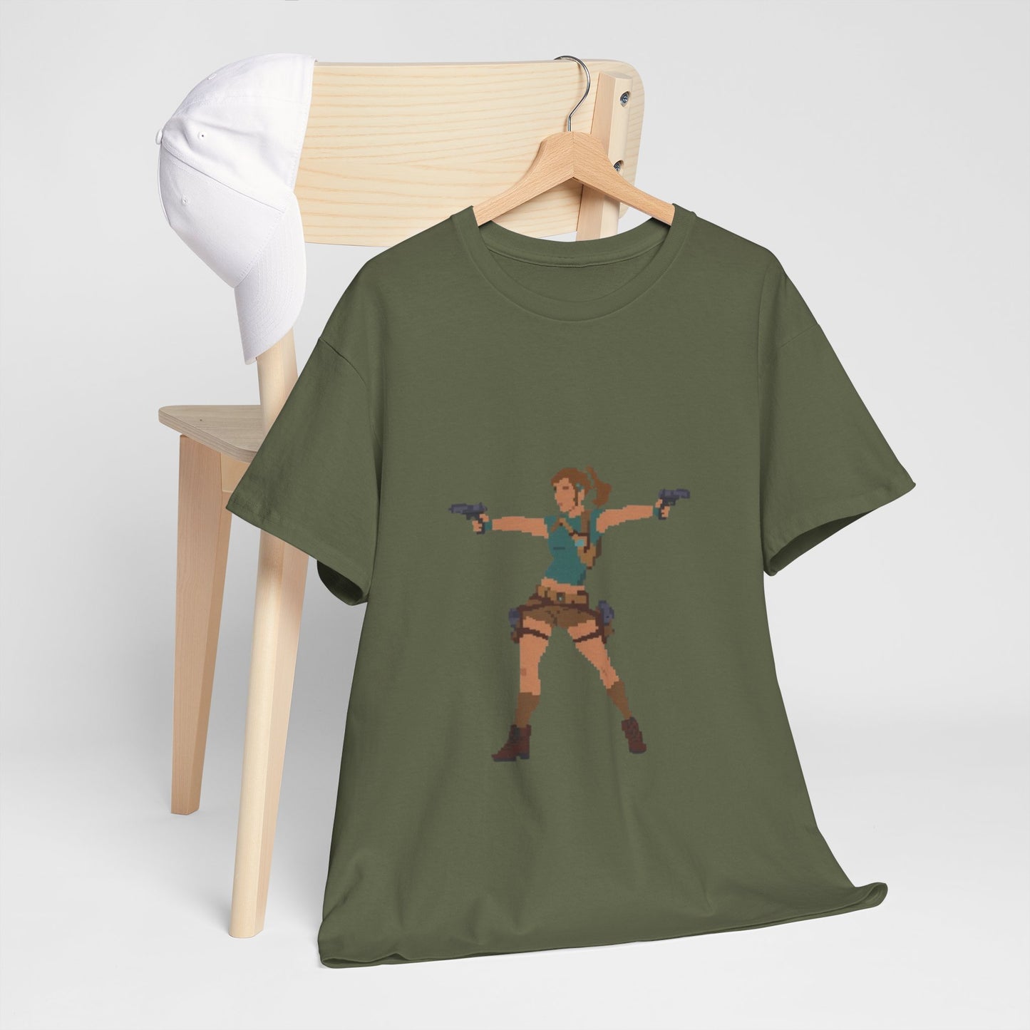Gamer Adventurer Tee — Dual Pistol Action Graphic T-Shirt