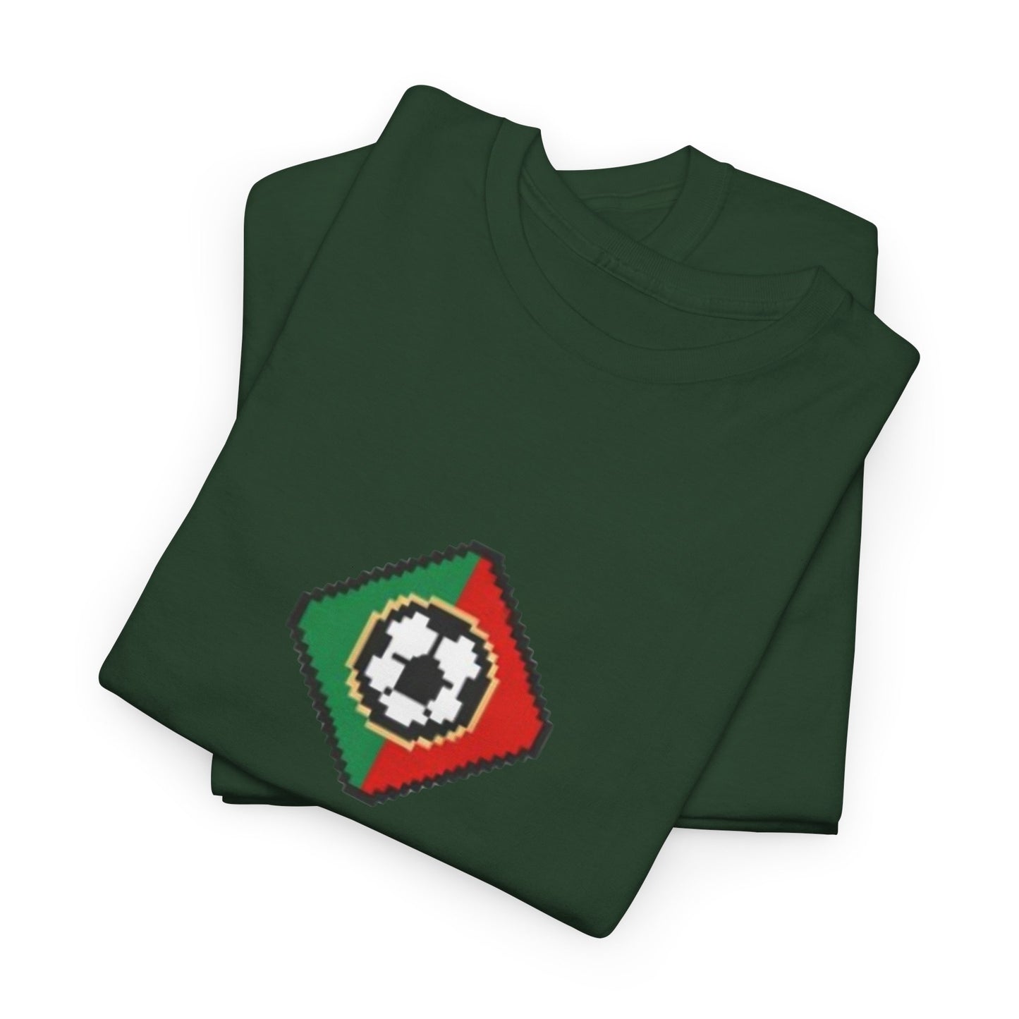 Portugal Pixel Soccer Tee — Retro 8‑Bit Football Shirt