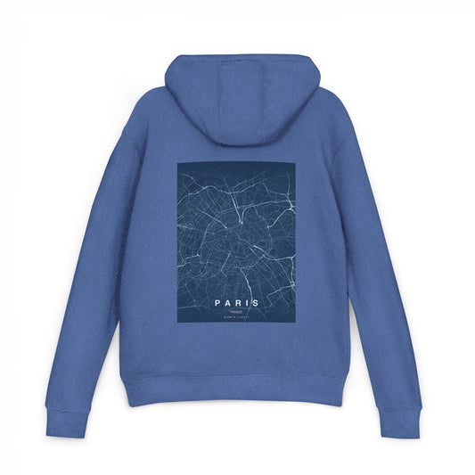 Paris Map Hoodie — Minimalist Star Map Pullover