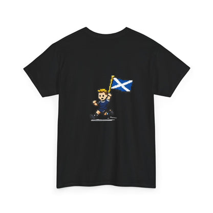 Scotland Pixel Soccer Tee — Retro 8‑Bit Football Shirt