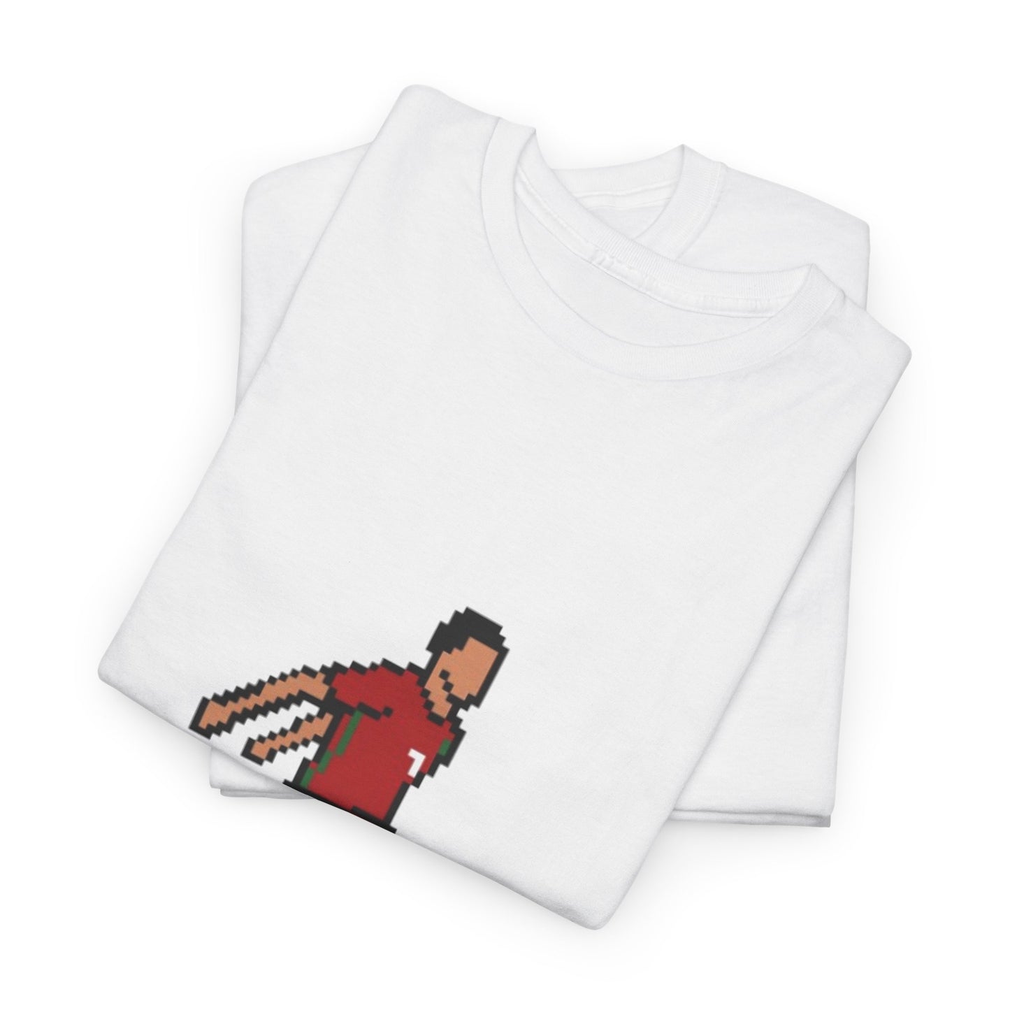 Soccer Player Graphic Tee - Retro Kicking Football Shirt