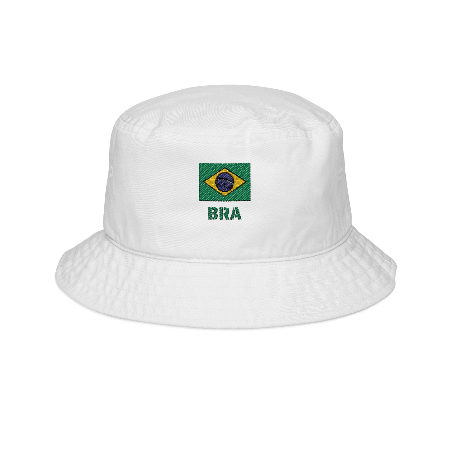 Brazil Bucket Hat Embroidered – BRA Football Fan Hat