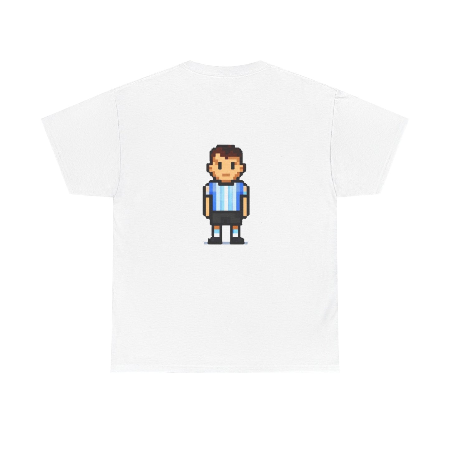 Argentina Pixel Soccer Tee — Retro 8‑Bit Football Shirt