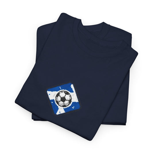 Scotland Pixel Soccer Tee — Retro 8‑Bit Football Shirt