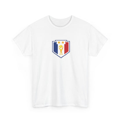 France Pixel Soccer Tee — Retro 8‑Bit Football Shirt