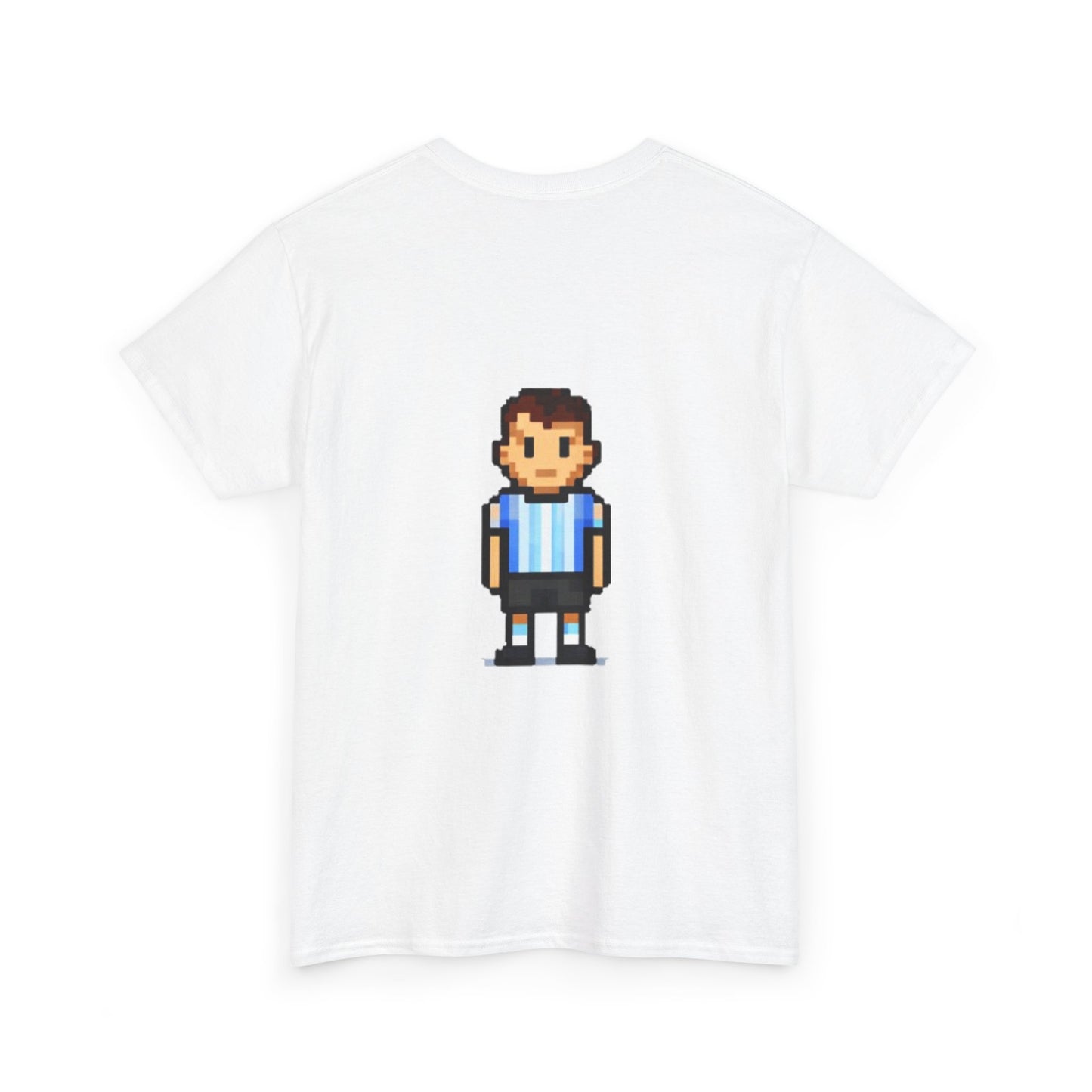 Argentina Pixel Soccer Tee — Retro 8‑Bit Football Shirt