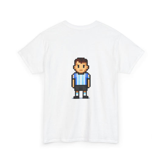Argentina Pixel Soccer Tee — Retro 8‑Bit Football Shirt